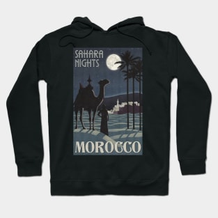 Moroccan Travel Poster: Sahara Nights Hoodie